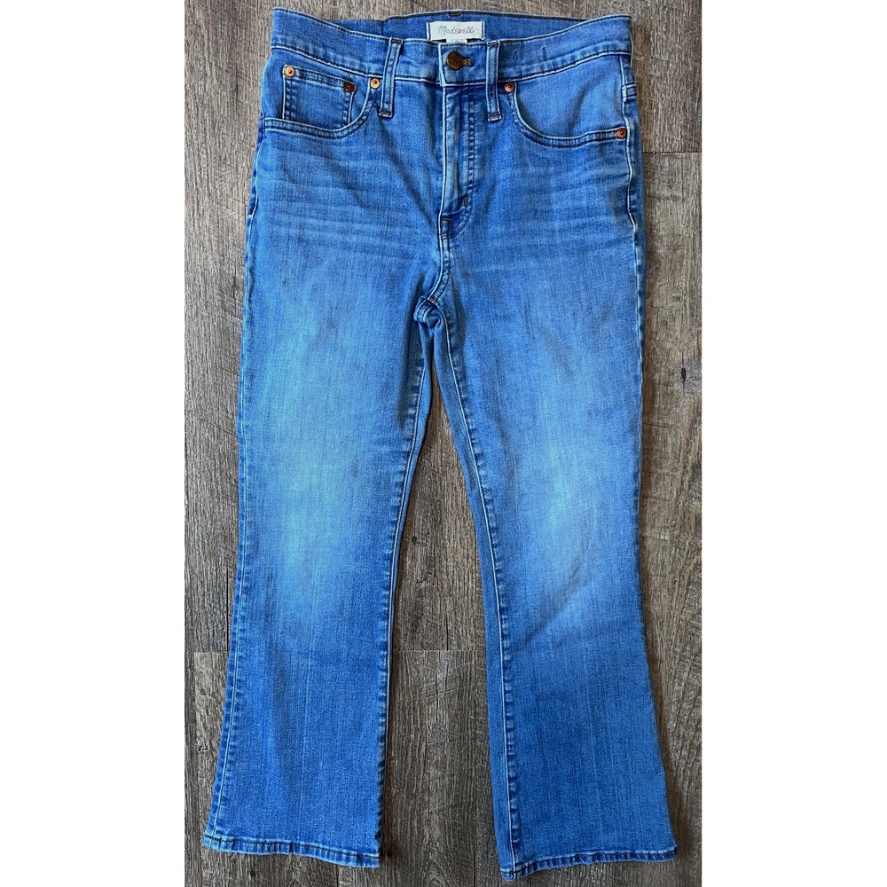 Women's Madewell‎ light wash jeans Cali Demi Boot size 27